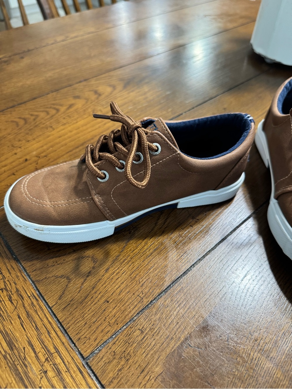 Nautica Boys Brown Canvas Sneakers with White Soles - Picture 5 of 8